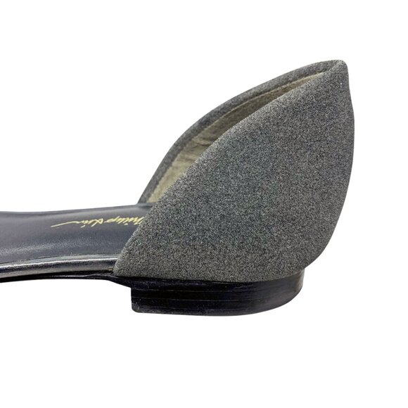 3.1 Phillip Lim Devon Iridescent‎ Leather Gray Suede D'Orsay Flats - Picture 6 of 12